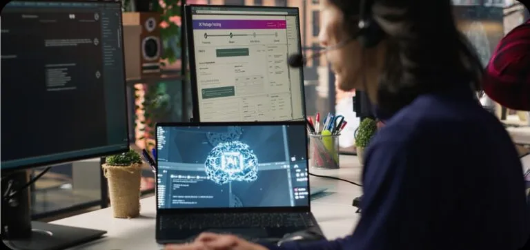 Monitoring application load and stress testing metrics on multiple screens