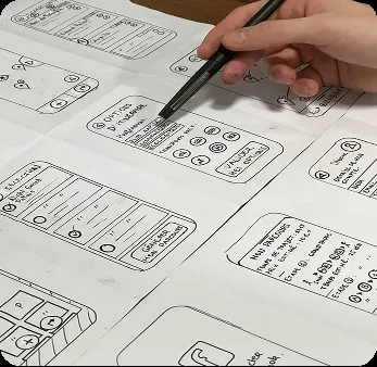 Wireframes for public services website.